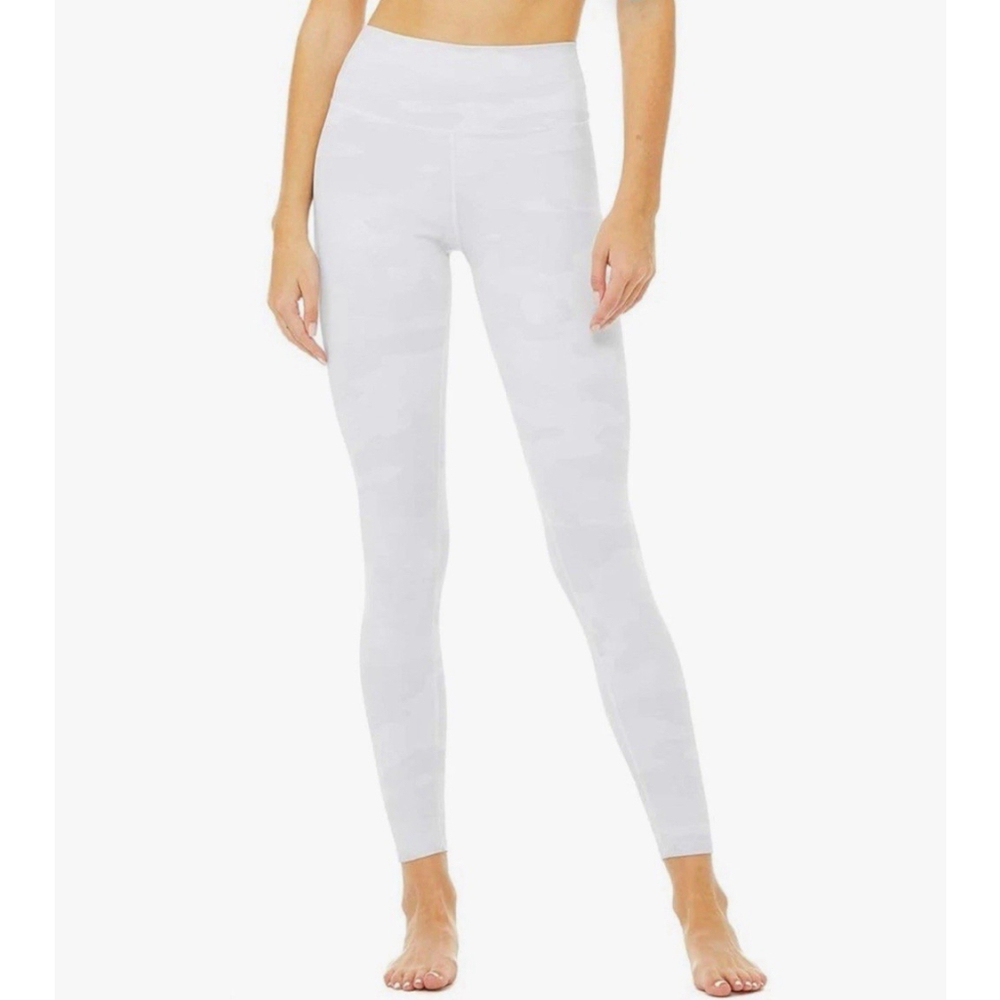 Alo Yoga Women's High Waist Vapor Legging White Camouflage Size Small 29”